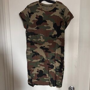 Polo Ralph Lauren Camouflage T-Shirt Dress with beading and embroidery size xl